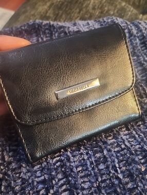 Moda Bella Black Faux Leather Wallet Compact NWOT